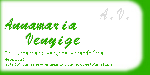 annamaria venyige business card